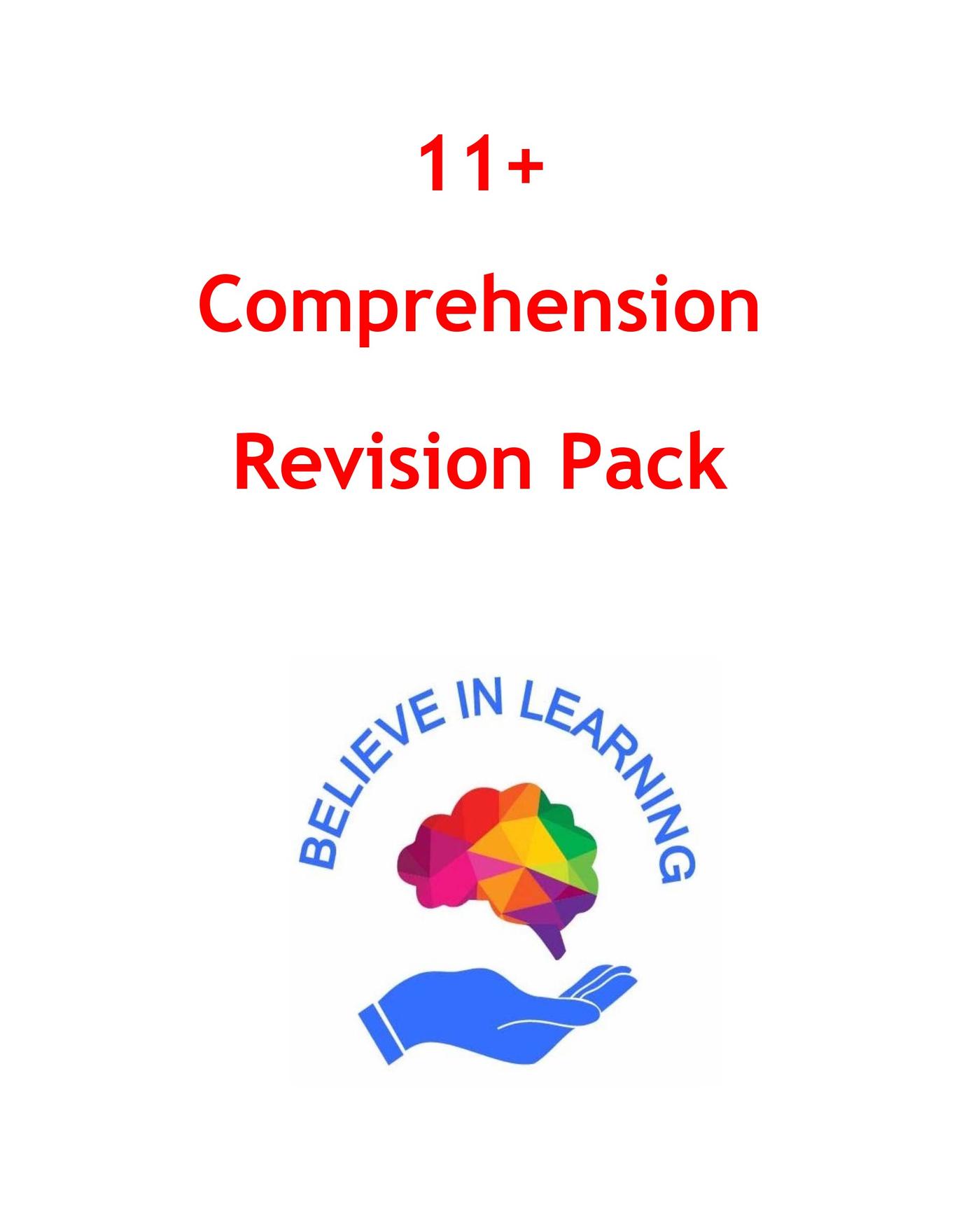 11+ Comprehension Revision Pack
